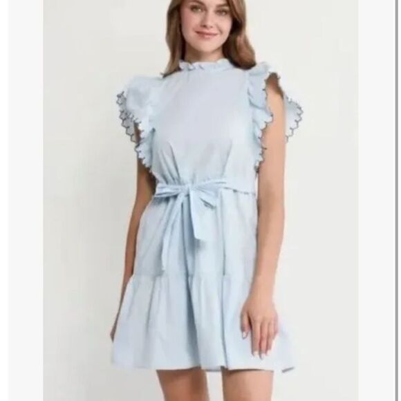 Short Tiered Dress by Aware by Vero Moda Sz S - Picture 2 of 10